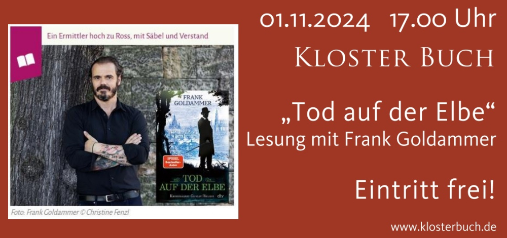 "Tod auf der Elbe" - Lesung mit Frank Goldammer