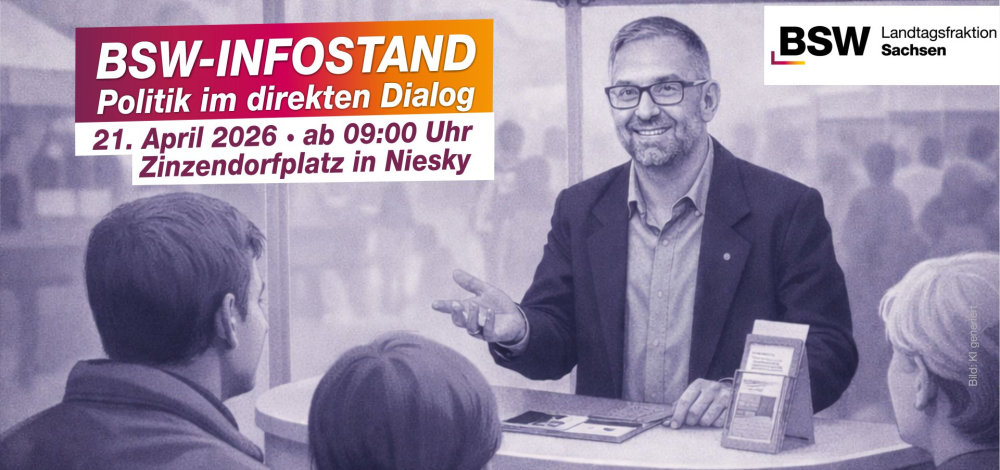 BSW-Infostand in Niesky – Politik im direkten Dialog