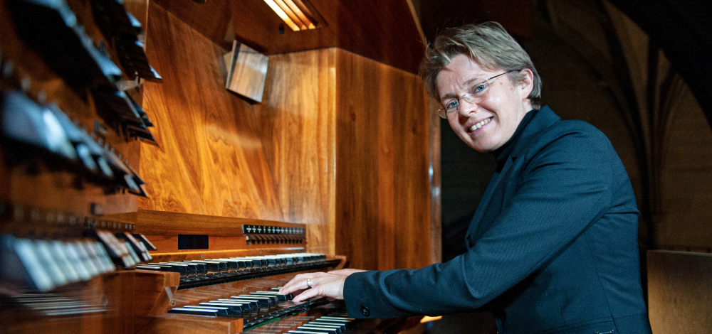 Melanie Jäger-Waldau beim Orgelsommer der Kreuzkirche Dresden