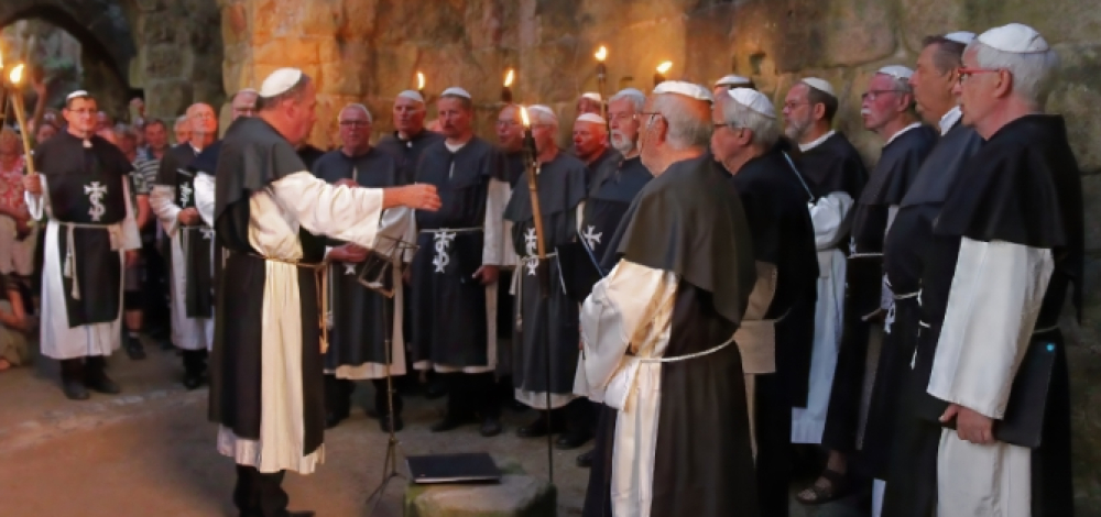 Felsmassiv Oybin Historische Mönchszüge