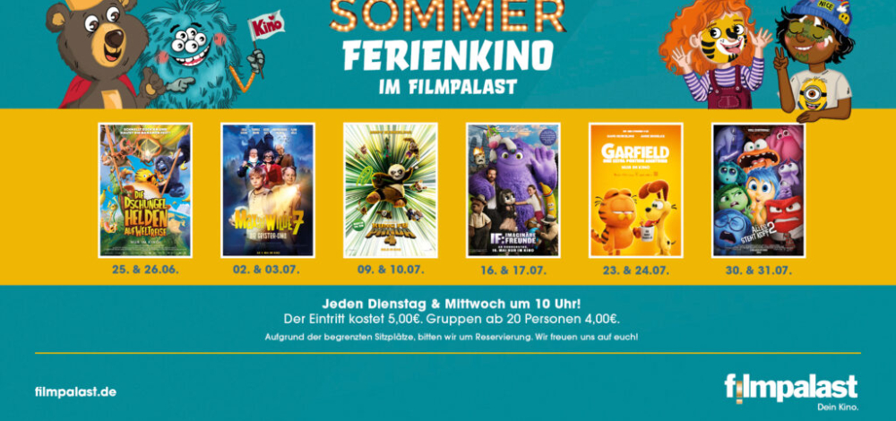 Sommerferienkino im Filmpalast: Alles steht Kopf 2