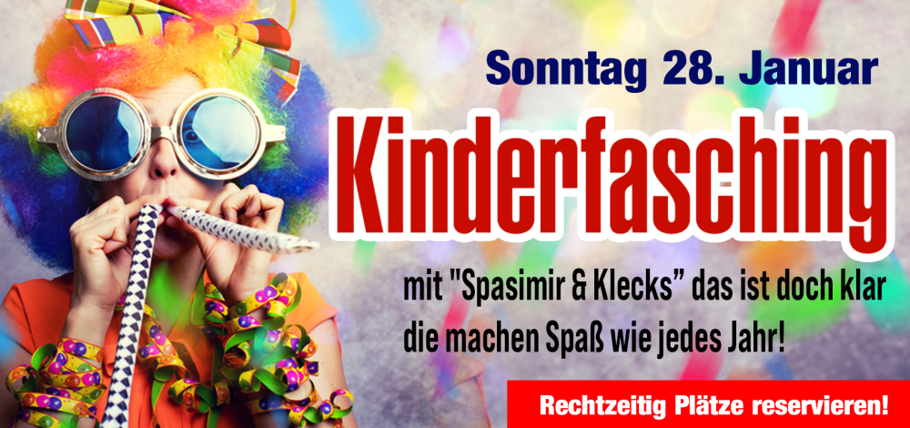 Kinderfasching mit "Spaßimir & Klecks"