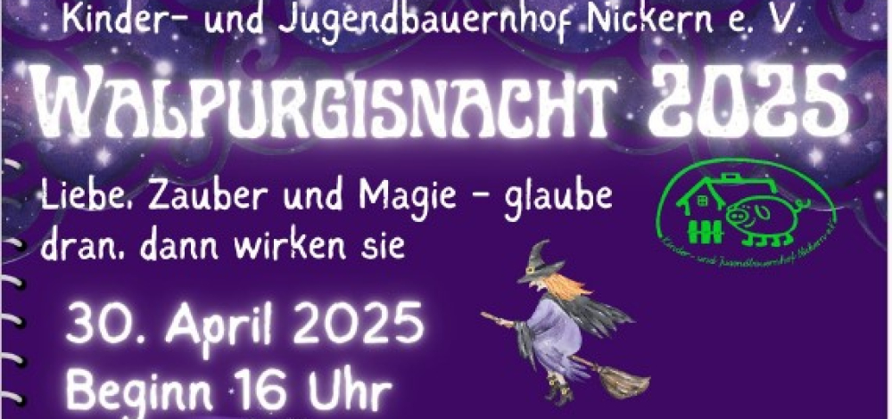 Walpurgisnacht-Feier auf dem Kinder- und Jugendbauernhof Nickern