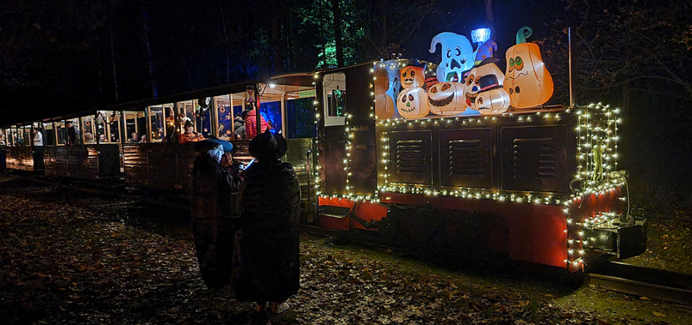 Halloween-Fahrten mit der Waldeisenbahn Muskau