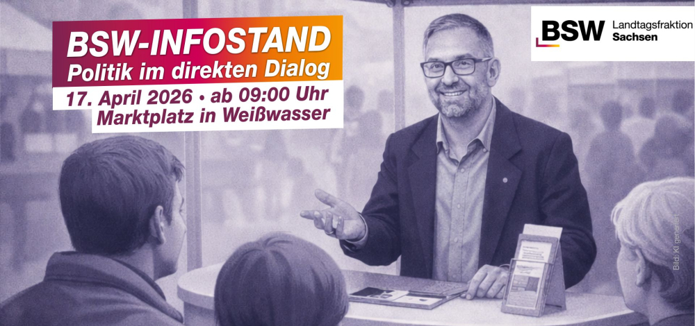 BSW-Infostand in Weißwasser – Politik im direkten Dialog