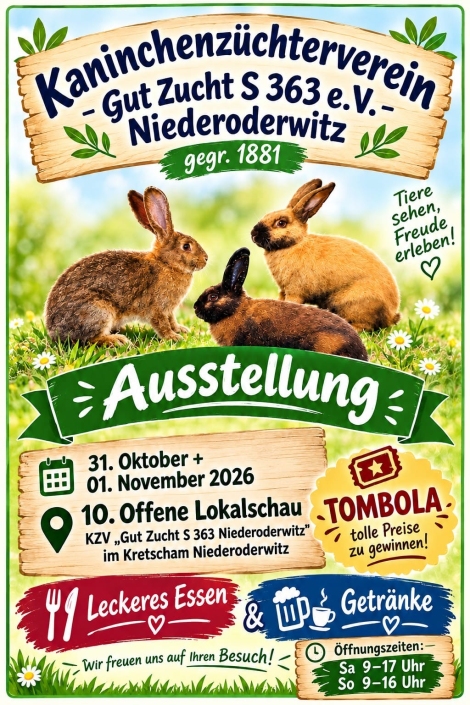 Offene Lokalschau Kaninchenzuchtverein S363 Niederoderwitz
