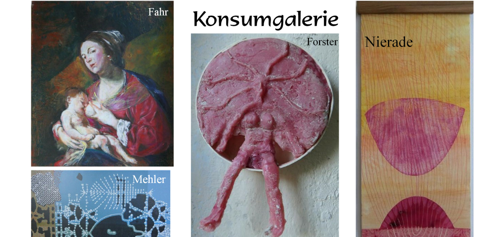 Ausstellung  mit dem Titel „das was dran ist“