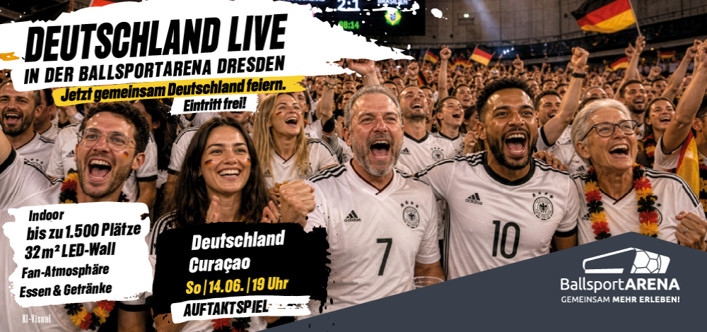 Public Viewing in der BallsportARENA: Deutschland vs. Curaçao