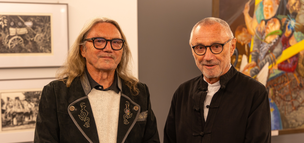 Finissage: "Die Wunden des Glücks" von Harald K. Schulze und Peter H. Schulze. Dr. Sylke Kaufmann im Galeriegespräch mit den Künstlern