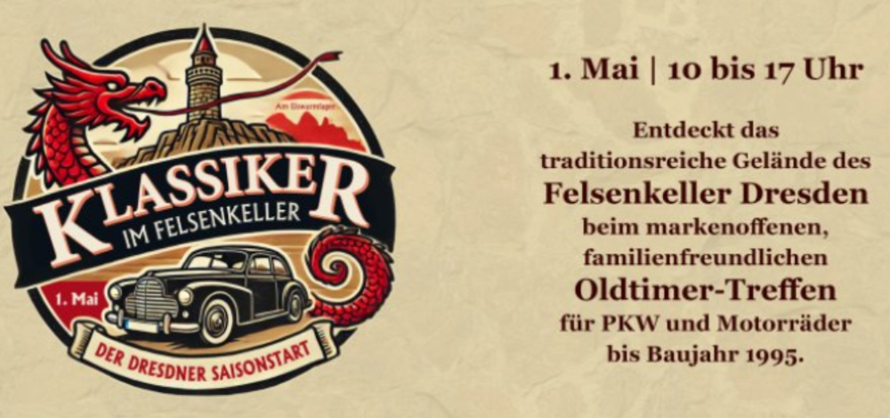 Klassiker im Felsenkeller - Der Dresdner Oldtimer Saisonstart