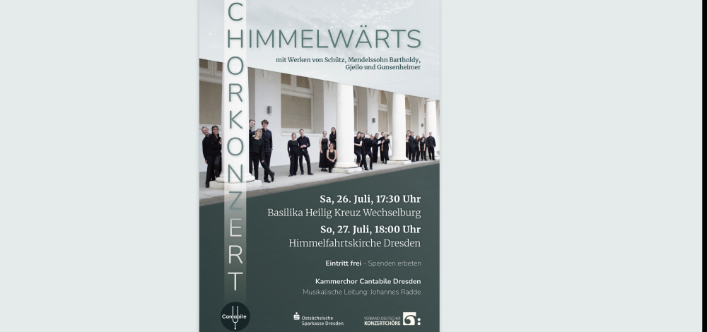 Himmelwärts - Sommerkonzerte des Kammerchors Cantabile