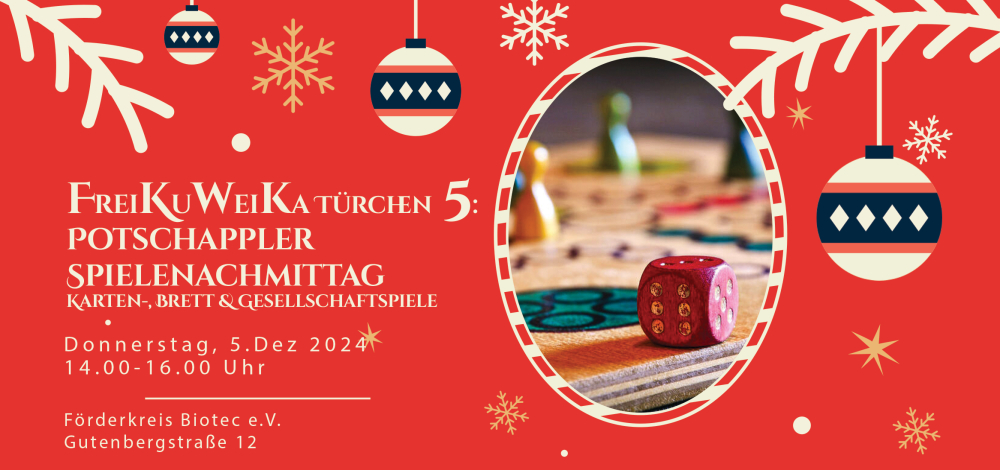 FreiKuWeiKa Türchen 5: Potschappler Spielenachmittag - Karten-, Brett-, Gesellschaftsspiele