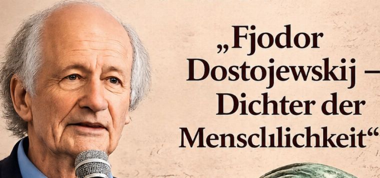 Vortrag Eugen Drewermann „Fjodor Dostojewskij – Dichter der Menschlichkeit“.