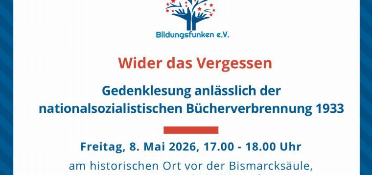Wider das Vergessen: Gedenklesung anlässlich der nationalsozialistischen Bücherverbrennung 1933