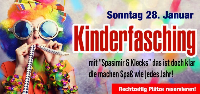 Kinderfasching mit "Spaßimir & Klecks"